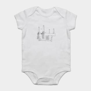 New Pink Floyd Animals Minimalistic Black on White Baby Bodysuit